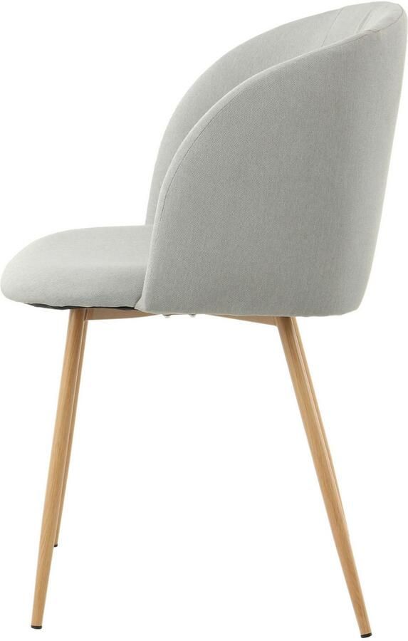 Kayoom Stoel Celina 110 2-pack grijs fluweelzachte bekleding in moderne kleurstelling (set 2 stuks) - Foto 6