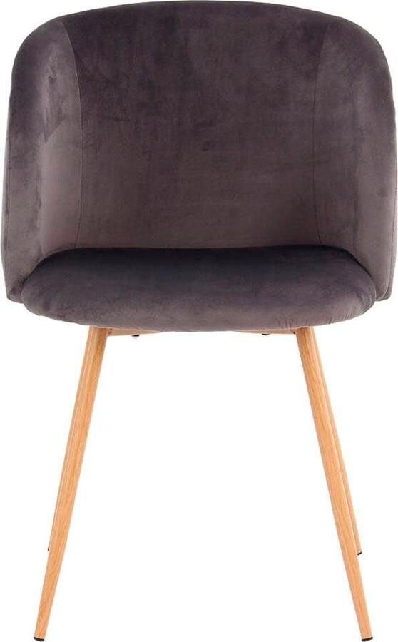 Kayoom Stoel Celina 110 2-pack grijs fluweelzachte bekleding in moderne kleurstelling (set 2 stuks) - Foto 8