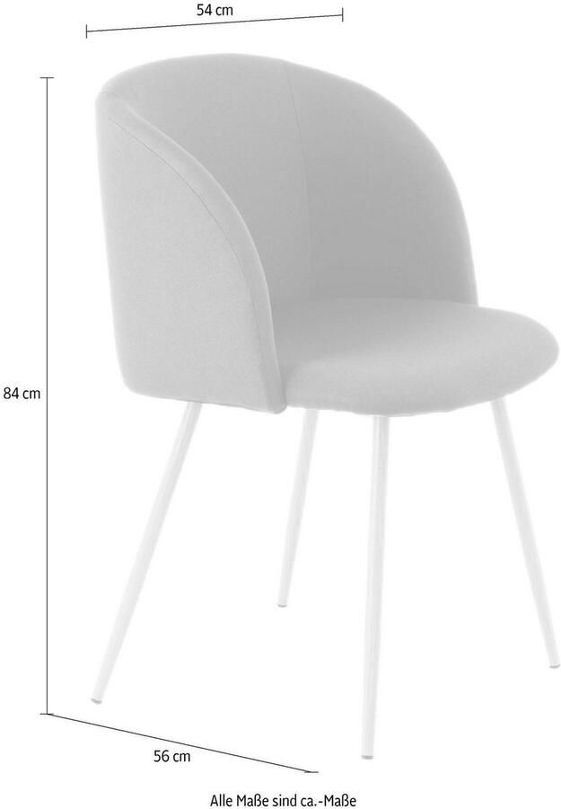 Kayoom Stoel Celina 210 2-pack gestoffeerde stoel zitting van schuim (set 2 stuks) - Foto 3