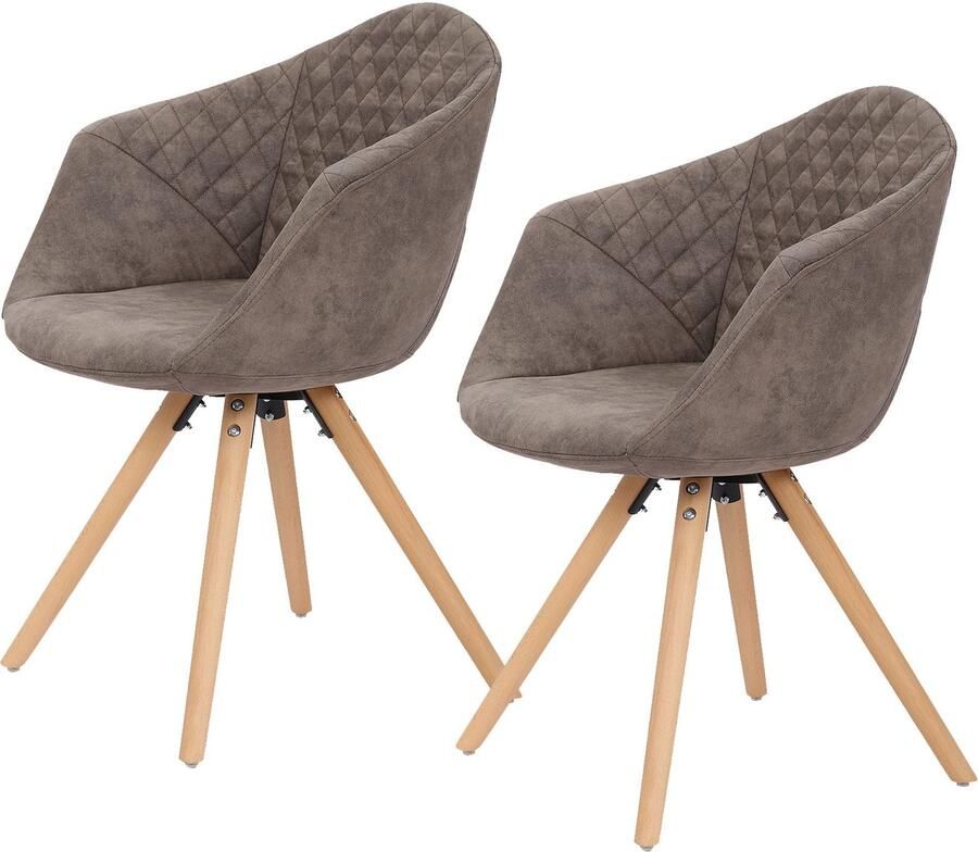 Kayoom Stoel Chadwick 110 2-delige set stijlvol design in natuurlijke kleuren gehouden (set 2 stuks) - Foto 7