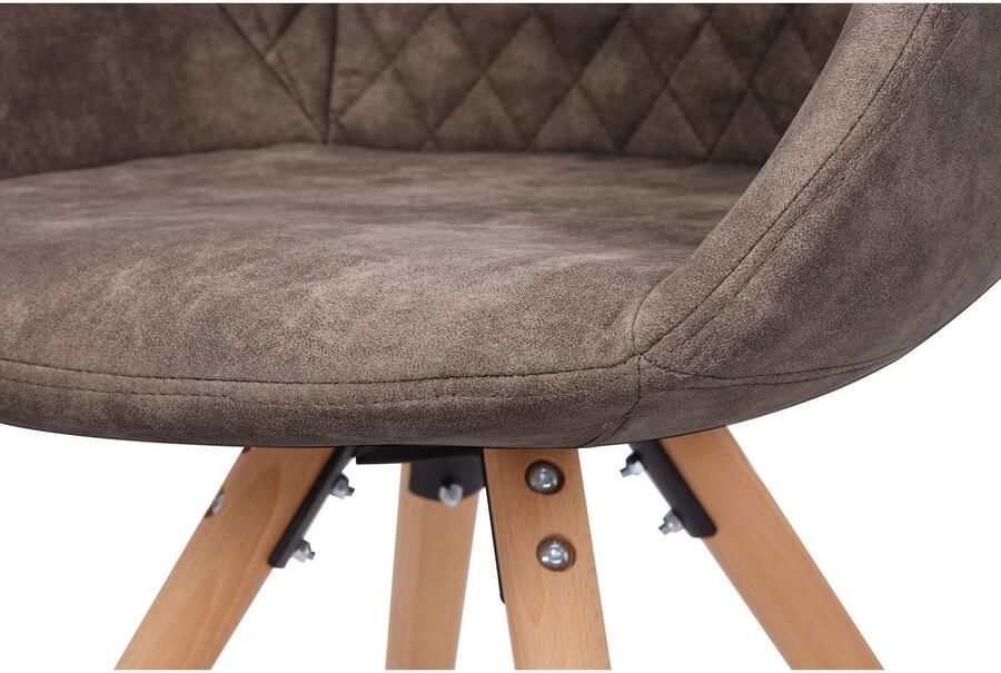Kayoom Stoel Chadwick 110 2-delige set stijlvol design in natuurlijke kleuren gehouden (set 2 stuks) - Foto 3