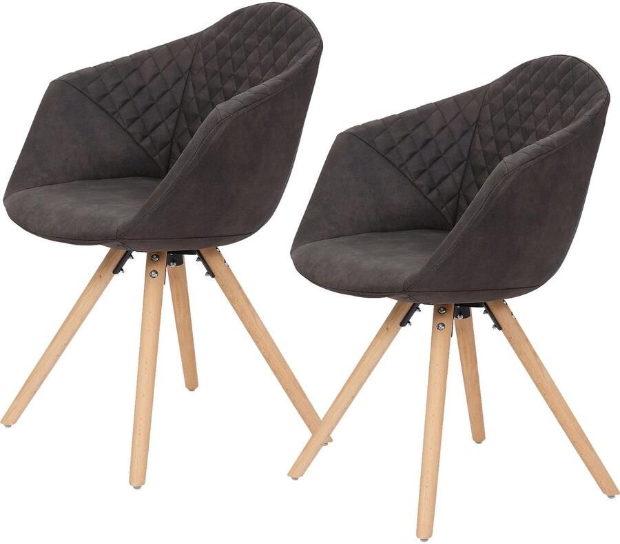 Kayoom Stoel Chadwick 110 2-delige set stijlvol design in natuurlijke kleuren gehouden (set 2 stuks)