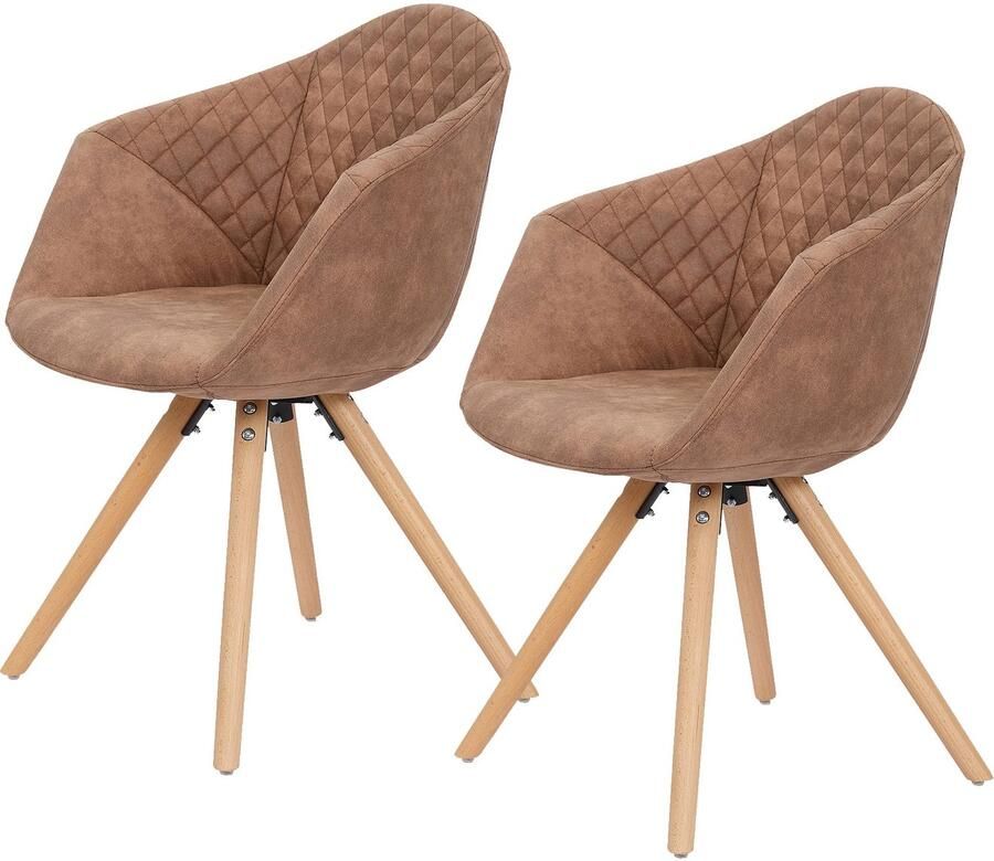 Kayoom Stoel Chadwick 110 2-delige set stijlvol design in natuurlijke kleuren gehouden (set 2 stuks) - Foto 3