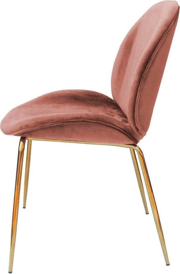 Kayoom Floraya Set 2 eetkamerstoelen Charlize Oudroze 59x47x90cm (LxBxH) Belastbaar tot 150KG - Foto 8