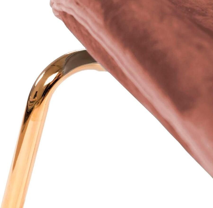 Kayoom Floraya Set 2 eetkamerstoelen Charlize Oudroze 59x47x90cm (LxBxH) Belastbaar tot 150KG