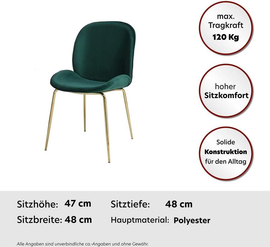 Kayoom Stoel Charlize 110 2-pack TOPSELLER! Eetkamerstoelen moderne uitstraling (set 2 stuks) - Foto 2