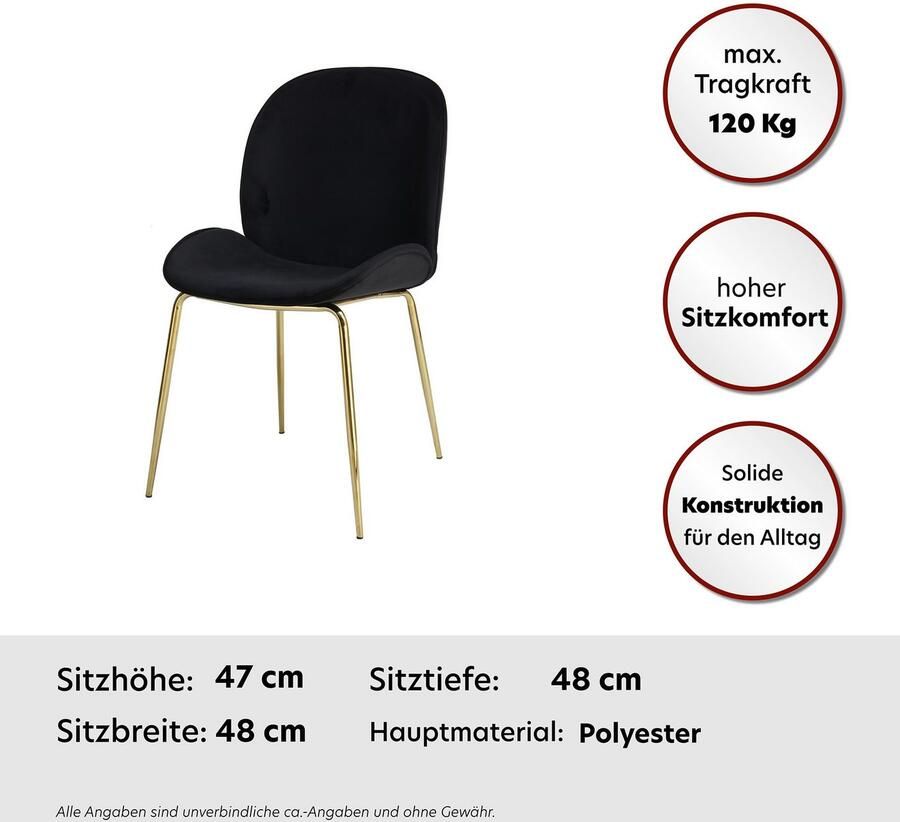 Kayoom Stoel Charlize 110 2-pack TOPSELLER! Eetkamerstoelen moderne uitstraling (set 2 stuks) - Foto 3