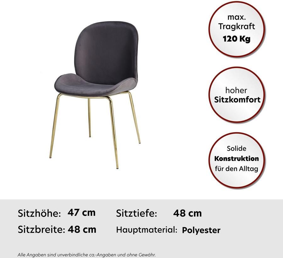 Kayoom Stoel Charlize 110 2-pack TOPSELLER! Eetkamerstoelen moderne uitstraling (set 2 stuks) - Foto 3