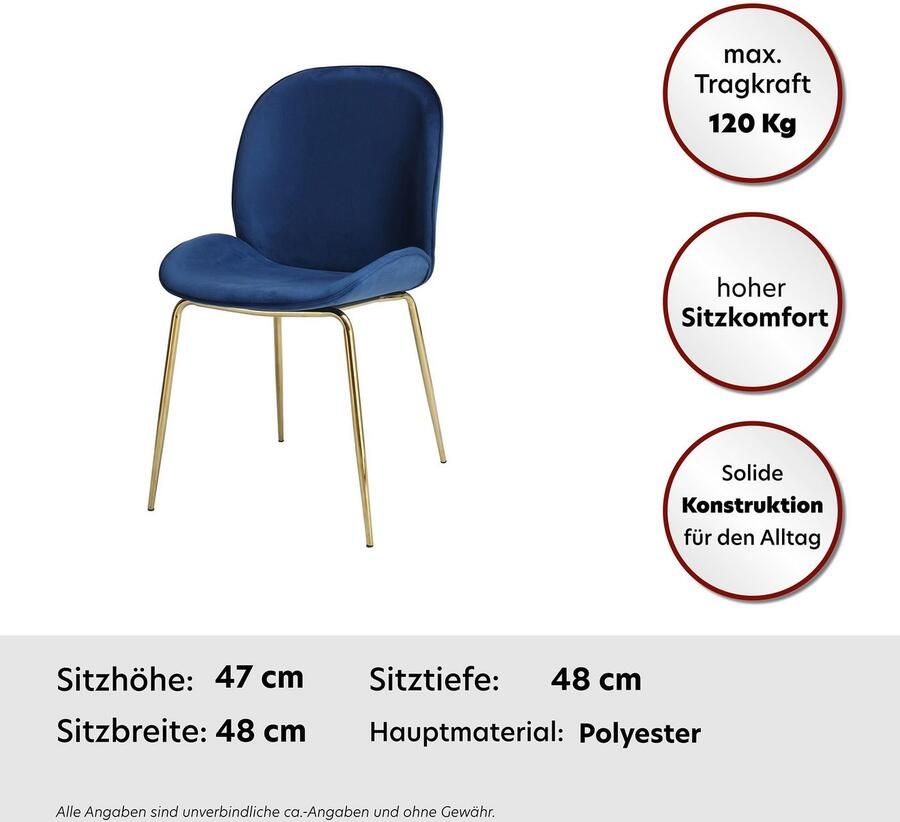 Kayoom Stoel Charlize 110 2-pack TOPSELLER! Eetkamerstoelen moderne uitstraling (set 2 stuks) - Foto 2