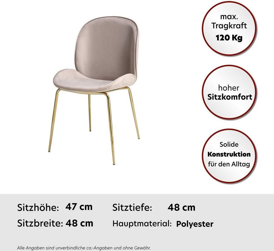 Kayoom Stoel Charlize 110 2-pack TOPSELLER! Eetkamerstoelen moderne uitstraling (set 2 stuks) - Foto 2