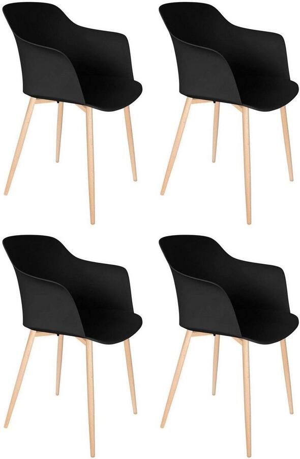 Kayoom Stoel Chester 110 4-set eenvoudige vorm geschikt voor elke woonruimte onderhoudsvriendelijk comfortabel eenvoudig afneembaar eenvoudige vorm (set 4 stuks) - Foto 4