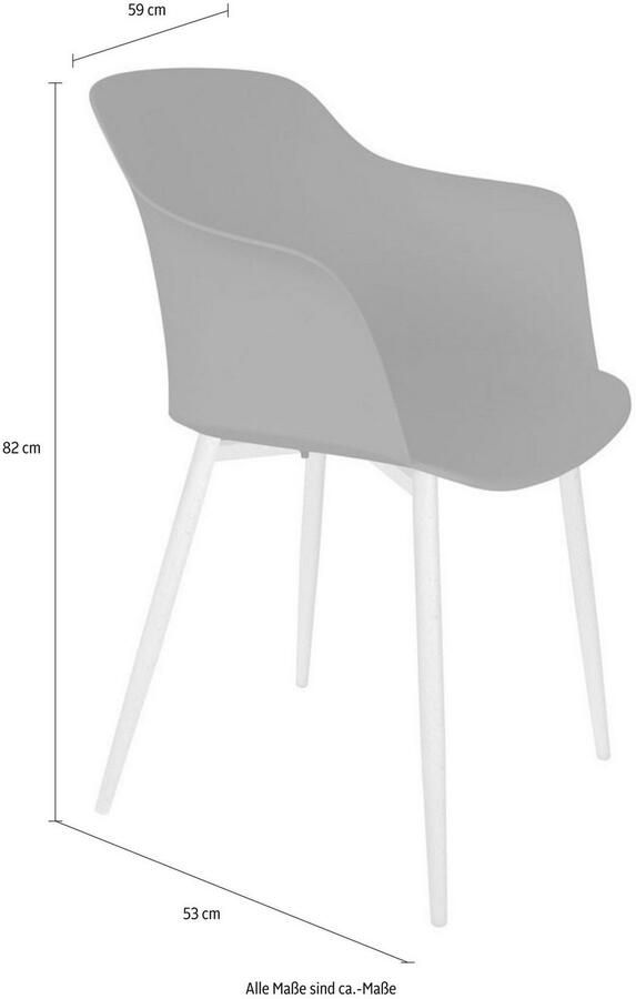 Kayoom Stoel Chester 110 4-set eenvoudige vorm geschikt voor elke woonruimte onderhoudsvriendelijk comfortabel eenvoudig afneembaar eenvoudige vorm (set 4 stuks) - Foto 5