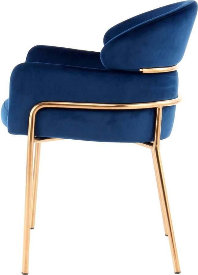 Kayoom Stoel Corey 125 comfortabele stoel trendy retro-look fluweelzachte bekleding onderhoudsvriendelijk zeer gezellig trendy retro-look (1 stuk) - Foto 4