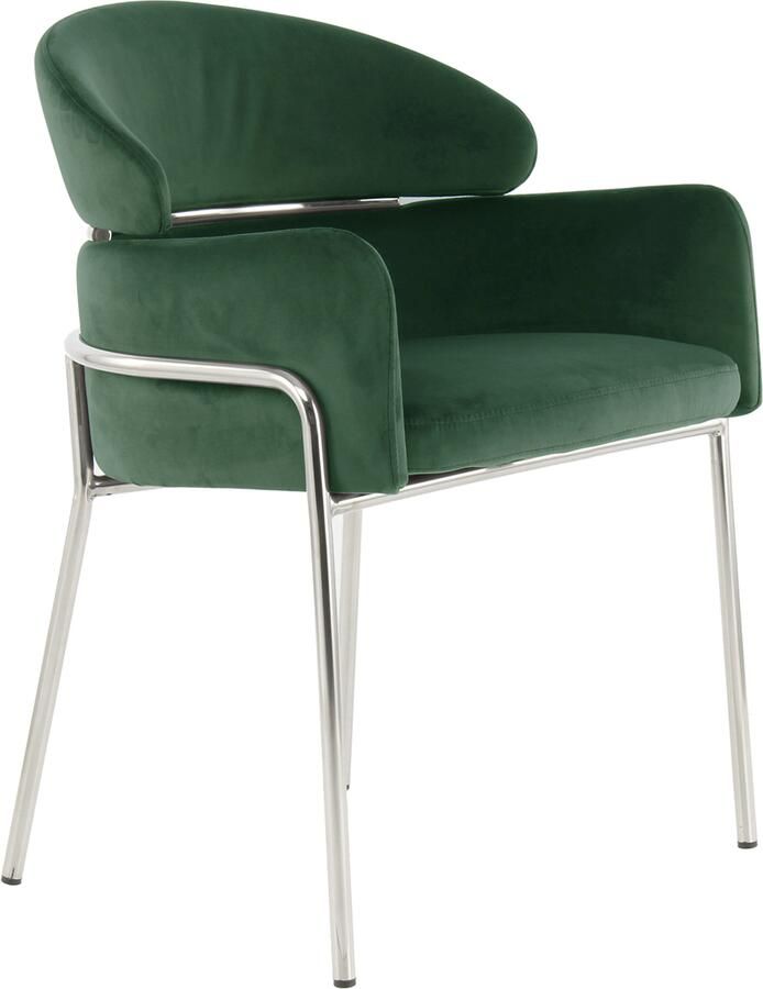 Kayoom Stoel Corey 125 comfortabele stoel trendy retro-look fluweelzachte bekleding onderhoudsvriendelijk zeer gezellig trendy retro-look (1 stuk) - Foto 2