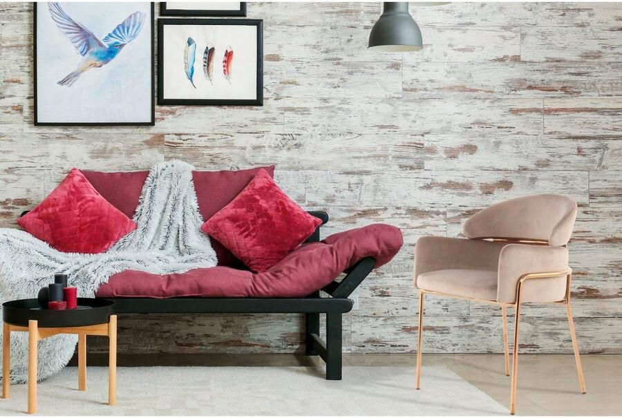 Kayoom Stoel Corey 125 comfortabele stoel trendy retro-look fluweelzachte bekleding onderhoudsvriendelijk zeer gezellig trendy retro-look (1 stuk) - Foto 6