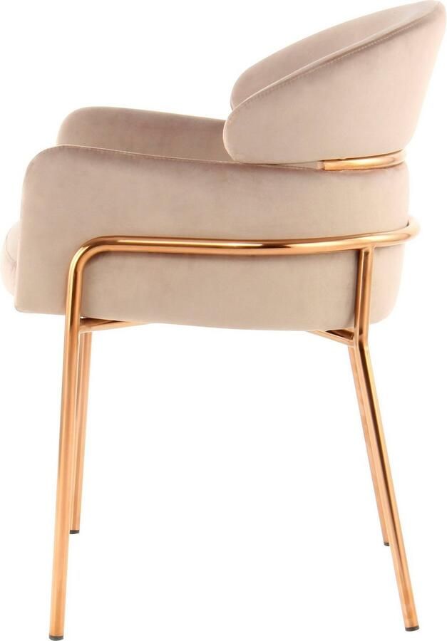 Kayoom Stoel Corey 125 comfortabele stoel trendy retro-look fluweelzachte bekleding onderhoudsvriendelijk zeer gezellig trendy retro-look (1 stuk) - Foto 4