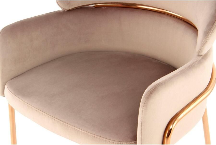 Kayoom Stoel Corey 125 comfortabele stoel trendy retro-look fluweelzachte bekleding onderhoudsvriendelijk zeer gezellig trendy retro-look (1 stuk) - Foto 7