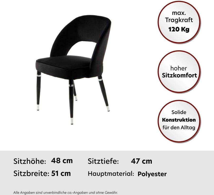 Kayoom Stoel Courtney 525 2-delige set 2-delige set stoelen comfortabel zitgevoel (set 2 stuks)