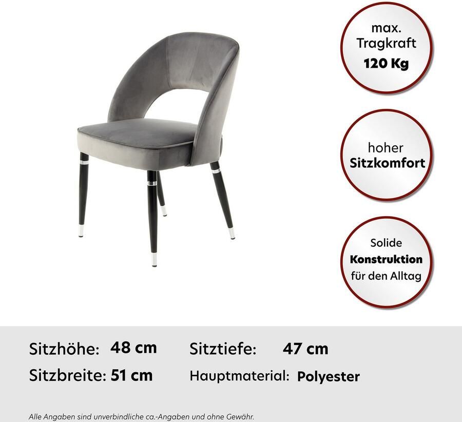 Kayoom Stoel Courtney 525 2-delige set 2-delige set stoelen comfortabel zitgevoel (set 2 stuks) - Foto 3