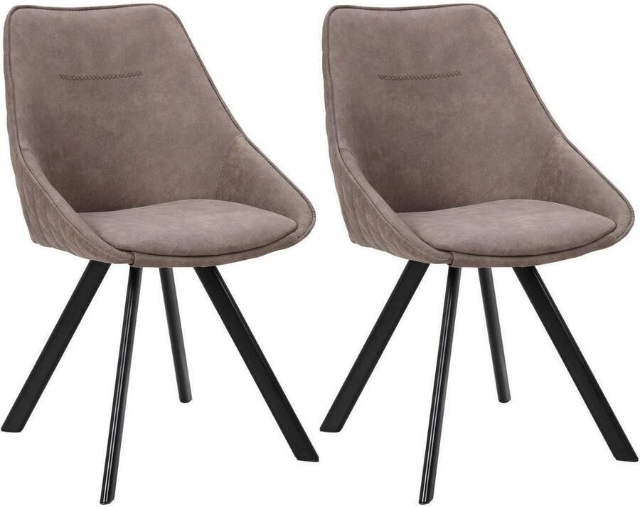 Kayoom Stoel Cowboy 110 2-delige set eetkamerstoel met aangenaam gewatteerde rug en zitting (set 2 stuks) - Foto 2