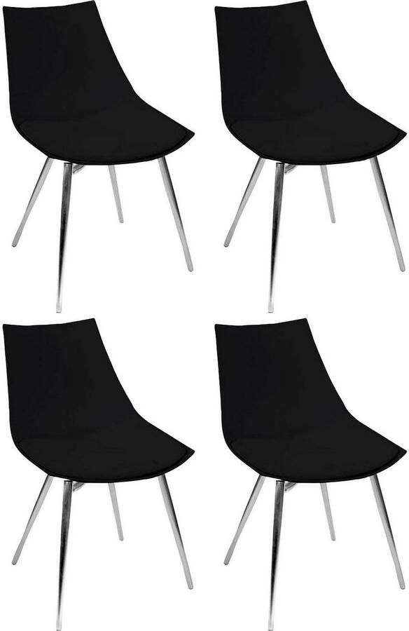 Kayoom Stoel Dakota 110 4-delige set kunstleer bekleding zitting van schuim ergonomisch comfortabel onderhoudsvriendelijk kunstlederen bekleding - Foto 2