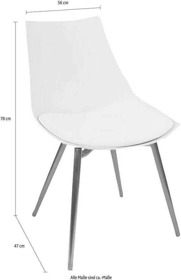 Kayoom Stoel Dakota 110 4-delige set kunstleer bekleding zitting van schuim ergonomisch comfortabel onderhoudsvriendelijk kunstlederen bekleding - Foto 3