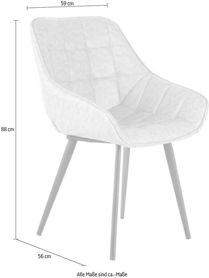 Kayoom Stoel Demi 325 2-delige set relaxstoel effen kleurontwerp onderhoudsvriendelijk elegante uitstraling in subtiele kleuren (set 2 stuks) - Foto 2