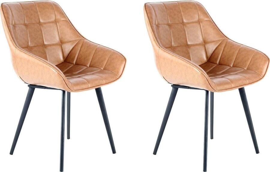 Kayoom Stoel Demi 325 2-delige set relaxstoel effen kleurontwerp onderhoudsvriendelijk elegante uitstraling in subtiele kleuren (set 2 stuks) - Foto 1