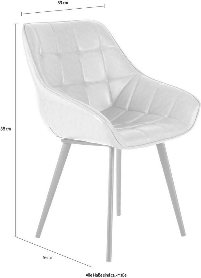 Kayoom Stoel Demi 325 2-delige set relaxstoel effen kleurontwerp onderhoudsvriendelijk elegante uitstraling in subtiele kleuren (set 2 stuks) - Foto 4