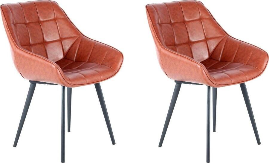 Kayoom Stoel Demi 325 2-delige set relaxstoel effen kleurontwerp onderhoudsvriendelijk elegante uitstraling in subtiele kleuren (set 2 stuks)