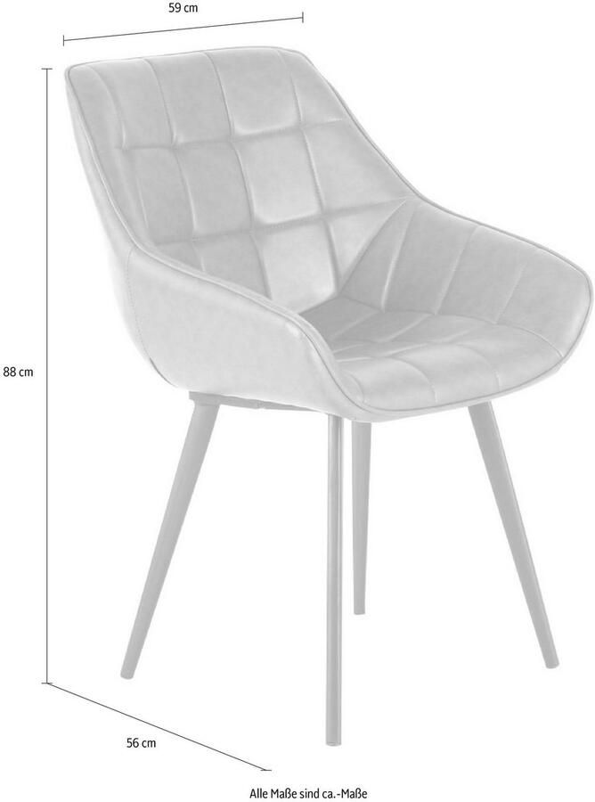 Kayoom Stoel Demi 325 2-delige set relaxstoel effen kleurontwerp onderhoudsvriendelijk elegante uitstraling in subtiele kleuren (set 2 stuks) - Foto 4