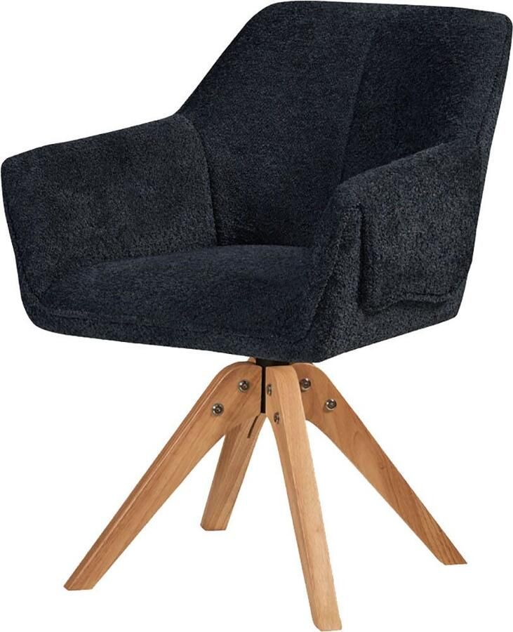 Floraya Eetkamerstoel Dian Antraciet 64x64x84 cm Maximaal draagvermogen 130KG