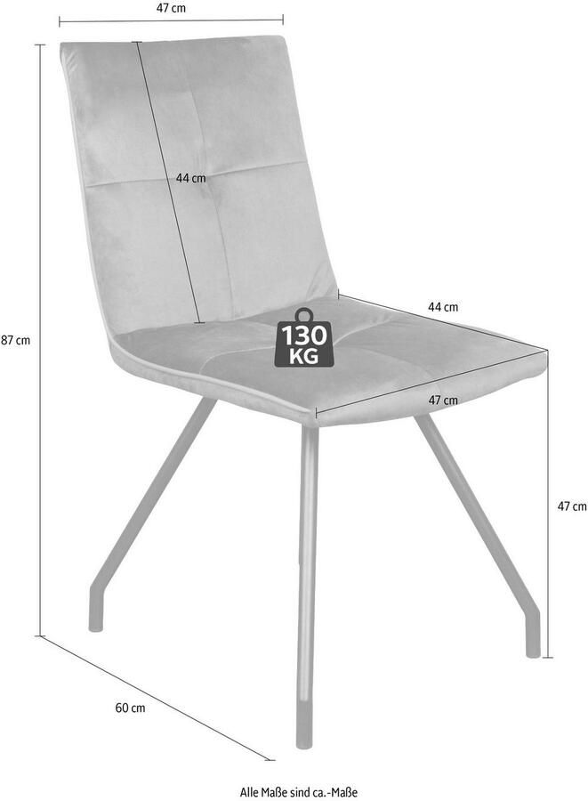 Kayoom Stoel Eaden 125 2-delige set fluweelachtige stofbekleding bies van kunstleer stijlvol onderhoudsvriendelijk eigentijdse kleurstelling fluweelachtige stofbekleding (set 2 stuks) - Foto 4