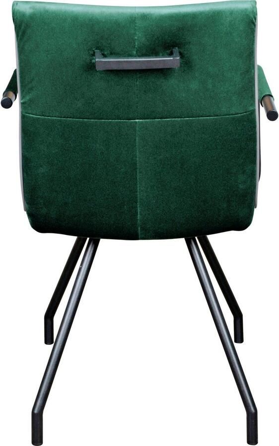 Kayoom Stoel Eaden 225 2-pack fluweelachtige stofbekleding paspel van kunstleer stijlvol onderhoudsvriendelijk eigentijdse kleurstelling fluweelachtige stofbekleding (set 2 stuks) - Foto 11