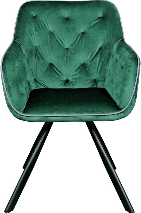 Kayoom Stoel Eann 125 stoel in retro-ontwerp elegant ontwerp stijlvol onderhoudsvriendelijk fluweelzachte stofbekleding edel ontwerp (1 stuk) - Foto 6