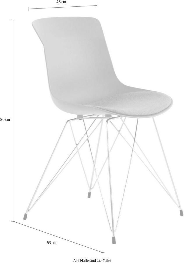 Kayoom Stoel Emily 110 2-delige set tijdloos ontwerp stijlvolle kleurcombinatie (set 2 stuks) - Foto 3