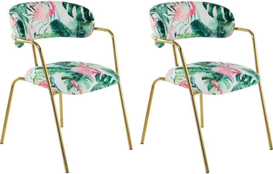 Kayoom Stoel Forest 425 2-delige set fluweelzachte bekleding met hoog zitcomfort (set 2 stuks) - Foto 8