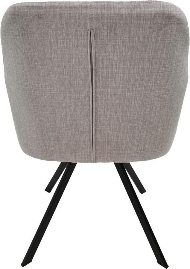 Hearthome & Living Set 2 eetkamerstoelen Georgia Lichtgrijs 62x57x85cm (LxBxH) Maximaal draagvermogen 150KG - Foto 4