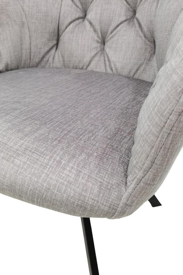 Hearthome & Living Set 2 eetkamerstoelen Georgia Lichtgrijs 62x57x85cm (LxBxH) Maximaal draagvermogen 150KG - Foto 7