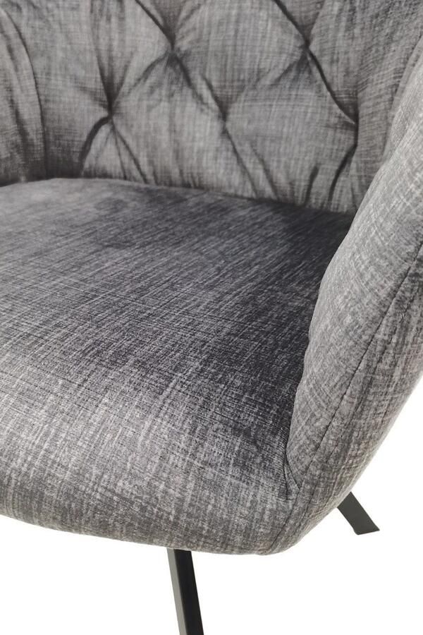 Hearthome & Living Set 2 eetkamerstoelen Georgia Grijs 62x57x85cm (LxBxH) Maximaal draagvermogen 150KG - Foto 7