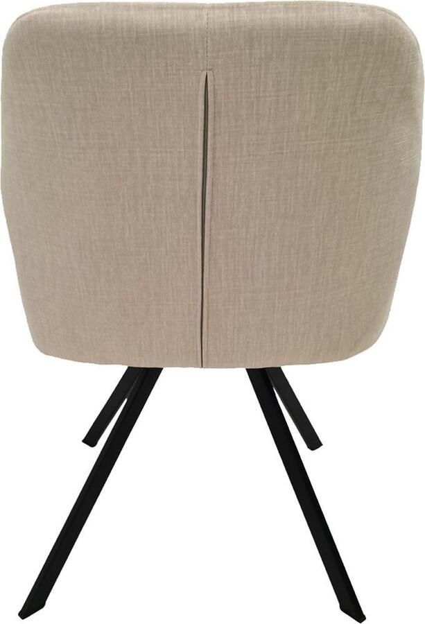 Hearthome & Living Set 2 eetkamerstoelen Georgia Beige 62x57x85cm (LxBxH) Maximaal draagvermogen 150KG - Foto 7