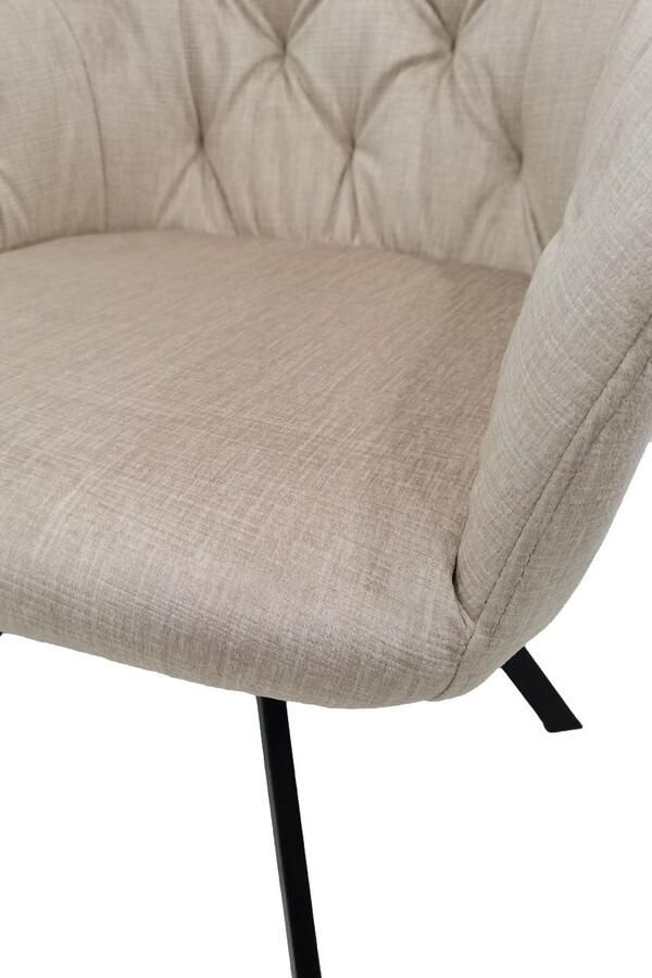 Hearthome & Living Set 2 eetkamerstoelen Georgia Beige 62x57x85cm (LxBxH) Maximaal draagvermogen 150KG - Foto 8