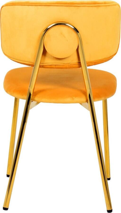 Kayoom Stoel Giselle 125 2-delige set onderhoudsvriendelijke fluwelen bekleding met armleuningen goudkleurige frame van roestvrij staal fluwelen bekleding decoratieve stiksels (set 2 stuks) - Foto 7