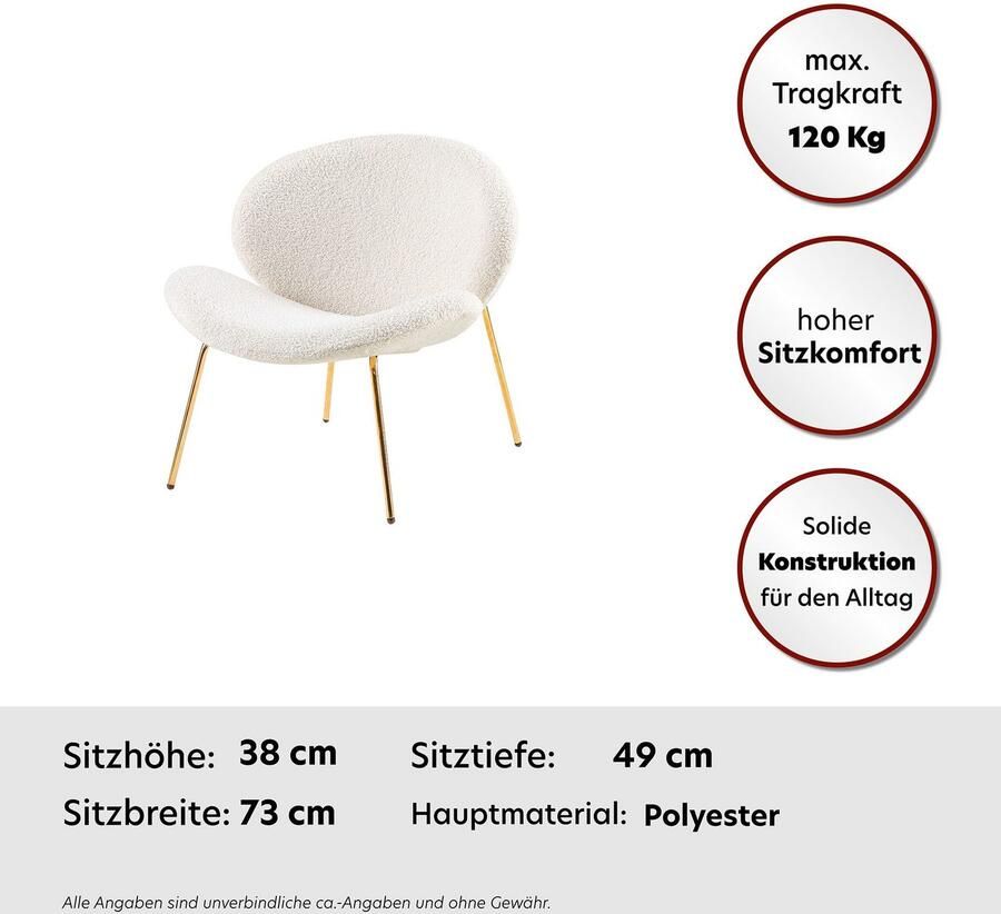 Kayoom Stoel Jaden 125 2-pack in trendy stof met kreukeleffect Esthetisch minimalistisch ontwerp bouclé stof breed zitten (set 2 stuks) - Foto 10