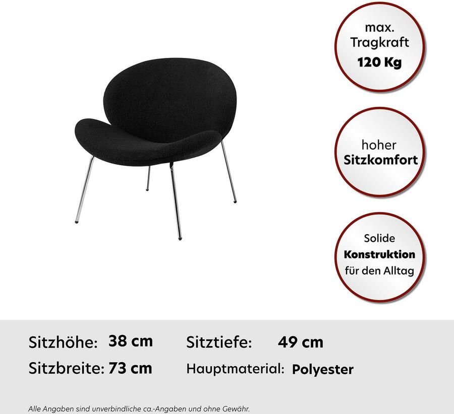 Kayoom Stoel Jaden 125 2-pack in trendy stof met kreukeleffect Esthetisch minimalistisch ontwerp bouclé stof breed zitten (set 2 stuks) - Foto 9
