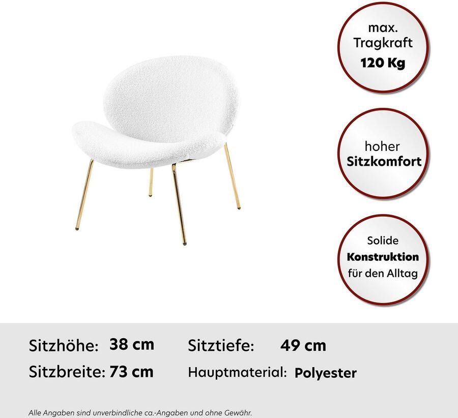 Kayoom Stoel Jaden 125 2-pack in trendy stof met kreukeleffect Esthetisch minimalistisch ontwerp bouclé stof breed zitten (set 2 stuks) - Foto 10