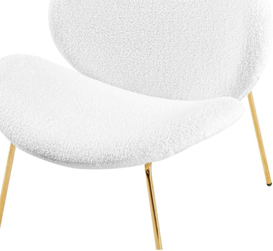 Kayoom Stoel Jaden 125 2-pack in trendy stof met kreukeleffect Esthetisch minimalistisch ontwerp bouclé stof breed zitten (set 2 stuks)