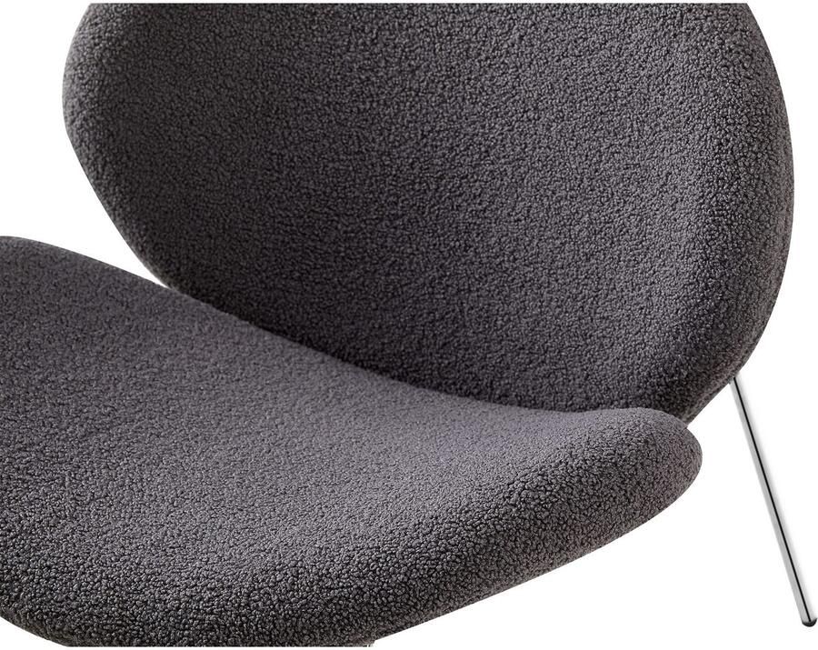 Kayoom Stoel Jaden 125 2-pack in trendy stof met kreukeleffect Esthetisch minimalistisch ontwerp bouclé stof breed zitten (set 2 stuks) - Foto 6