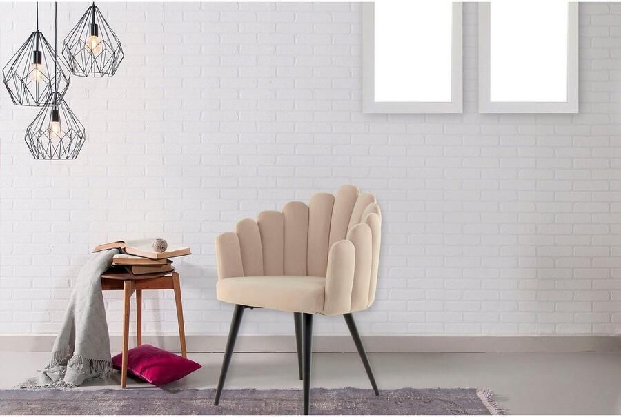 Kayoom Stoel Jeane 525 met fluweelzachte bekleding comfortabel en gezellig fluweelzachte bekleding modern comfortabel en gezellig met fluweelzachte bekleding (1 stuk) - Foto 4