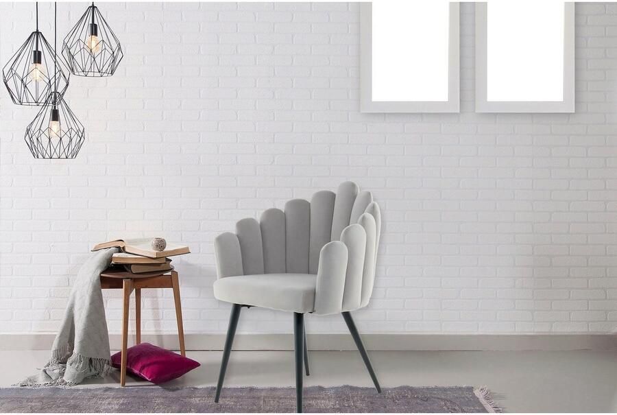 Kayoom Stoel Jeane 625 met fluweelzachte bekleding comfortabel en gezellig fluweelzachte bekleding modern comfortabel en gezellig met fluweelzachte bekleding (1 stuk) - Foto 6